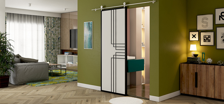 sliding bathroom door installation in Palmdale